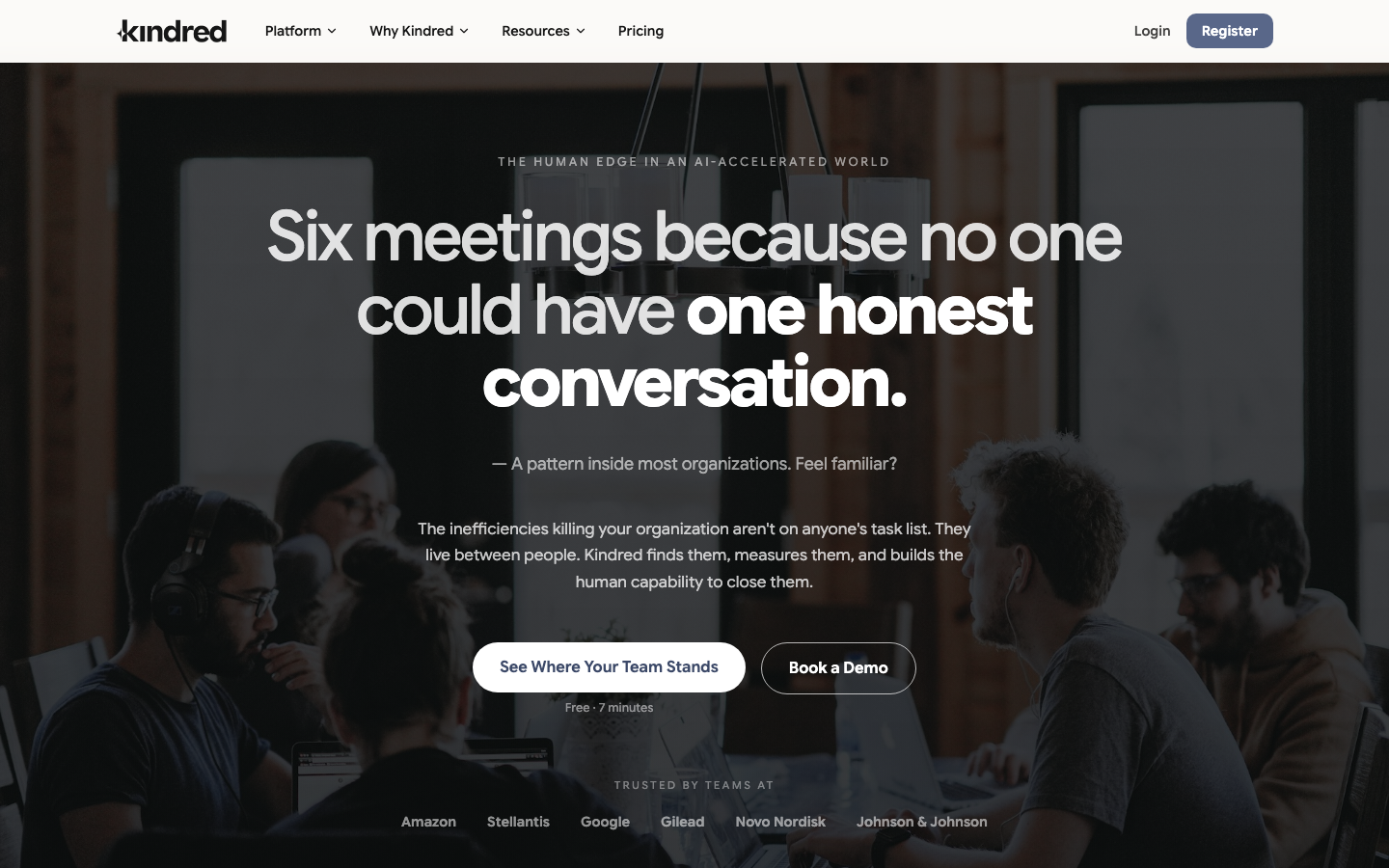 Kindred Workplace: six meetings because no one could have one honest conversation